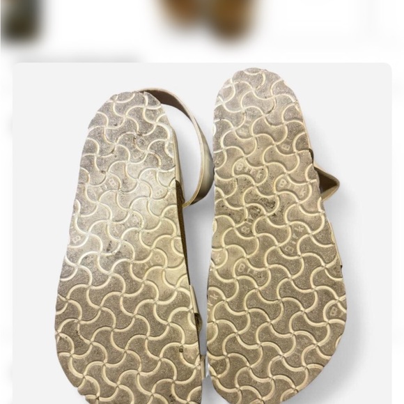 Birkenstock Women’s White Leather Cork Footbed Sandals - Picture 4 of 5
